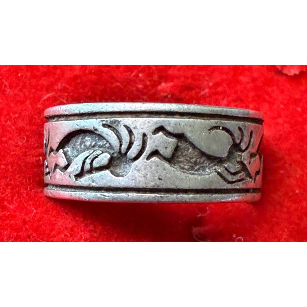 Vintage Native American Sterling Kokopelli Ring Size 5